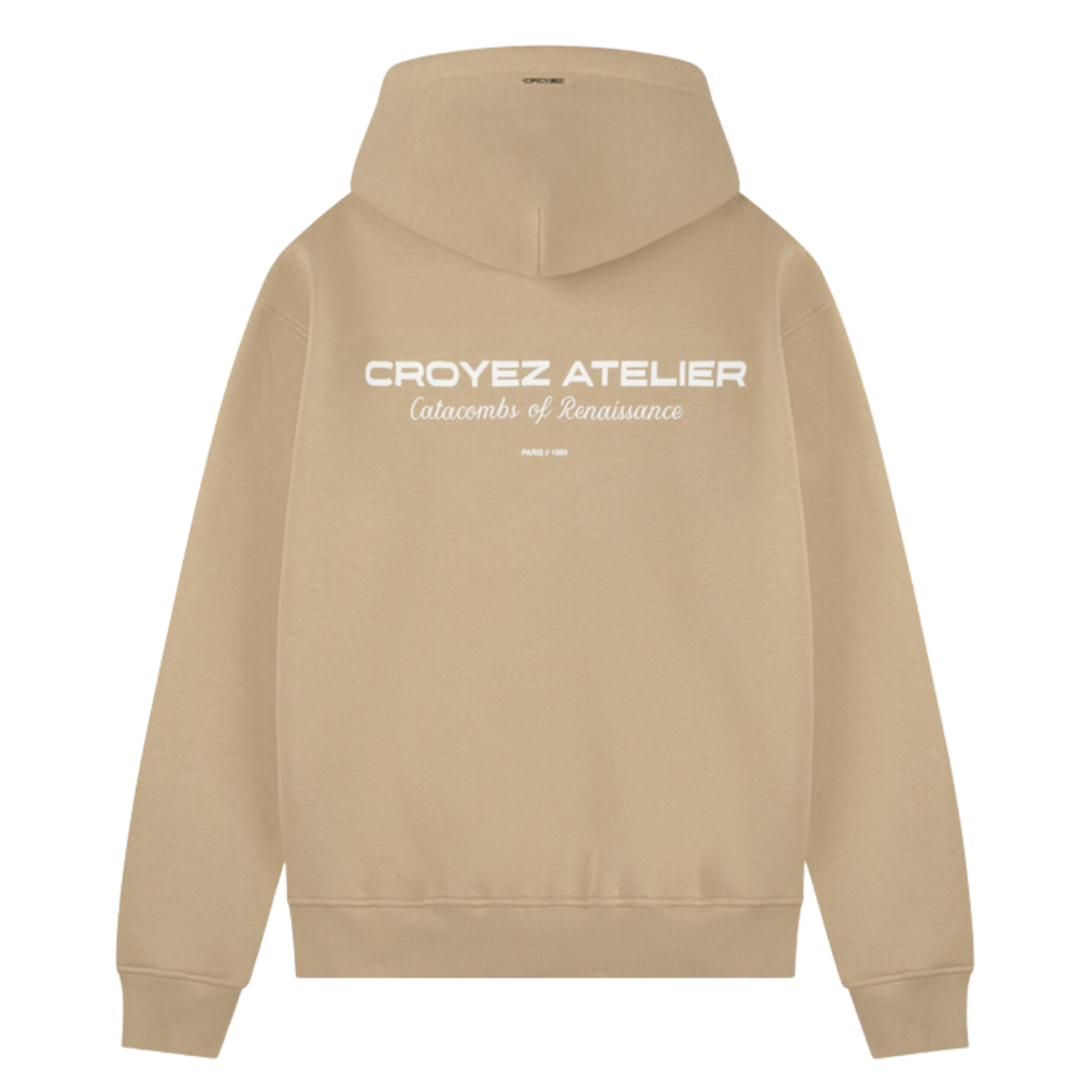 Atelier Hoodie - Beige/White