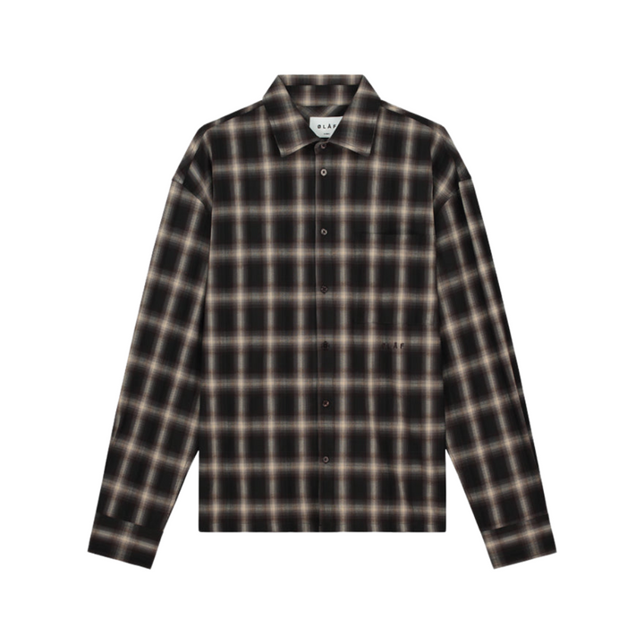 Plaid Boxy Shirt - Brown/Multi