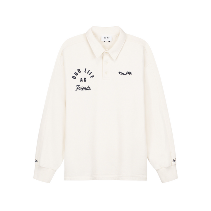 Varsity Polo Sweat - Off White