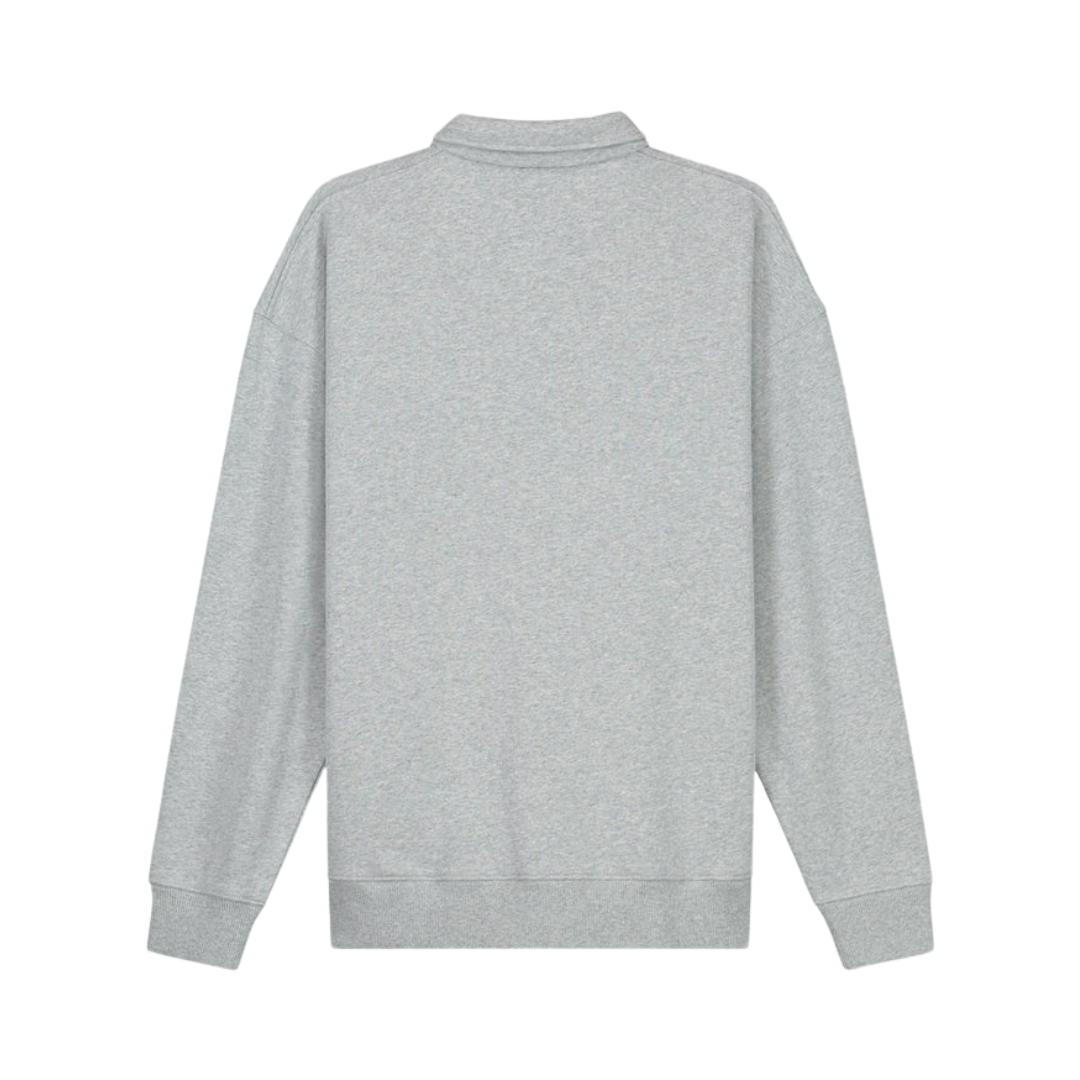 Oversized Polo - Heather Grey